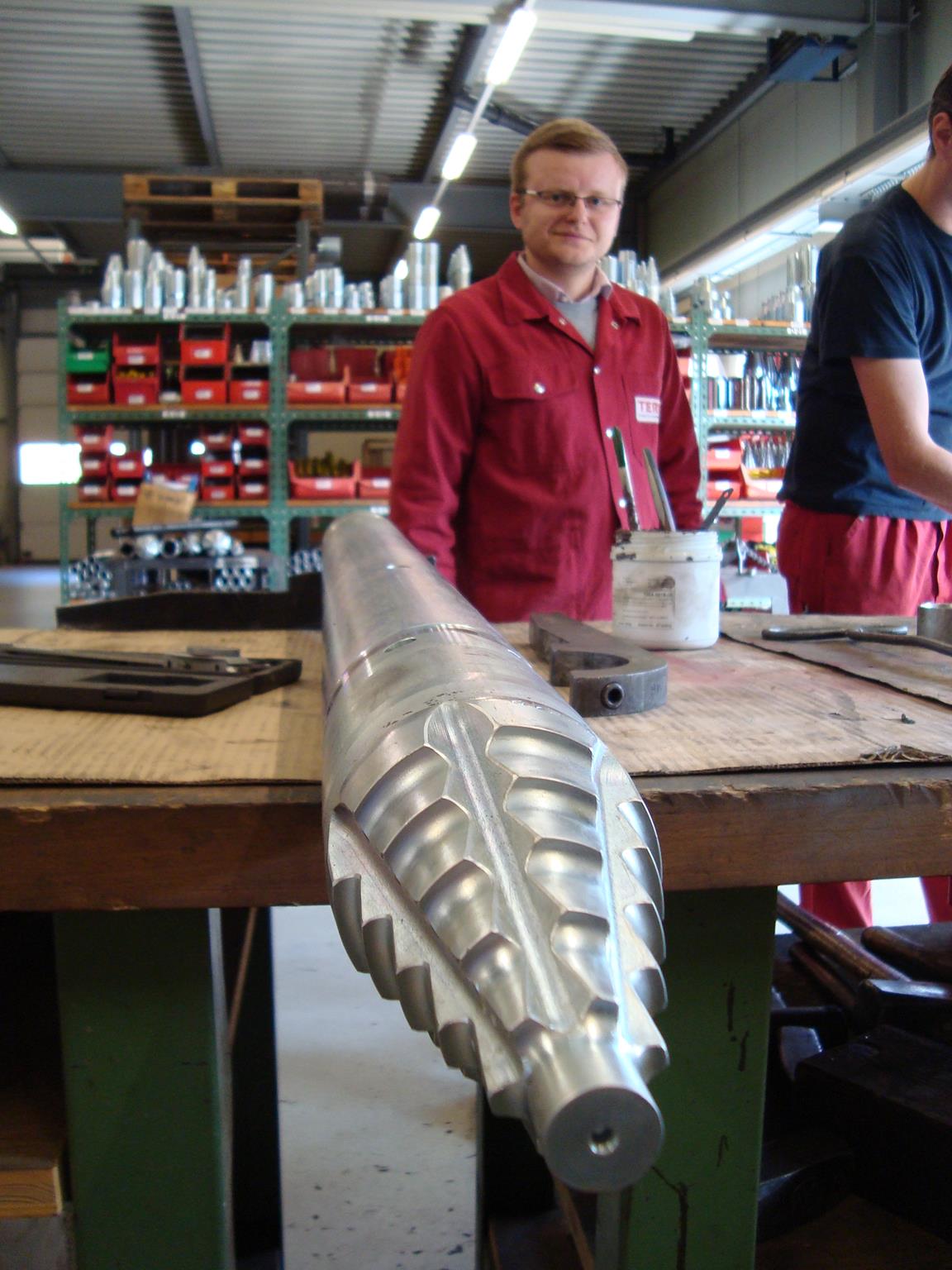 TERRA-HAMMER piercing tool being serviced